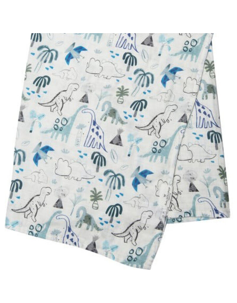 Loulou Lollipop Dinosaurs Bamboo Swaddle