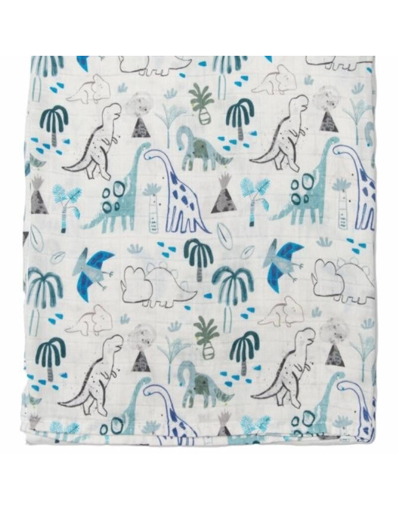 Loulou Lollipop Dinosaurs Bamboo Swaddle