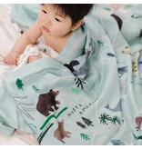 Loulou Lollipop World Map Bamboo Swaddle
