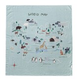 Loulou Lollipop World Map Bamboo Swaddle
