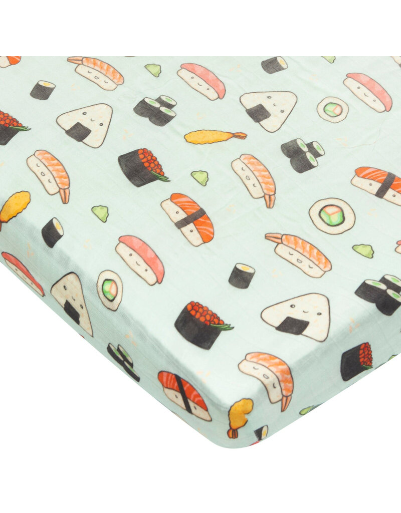 Loulou Lollipop Sushi Fitted Crib Sheet