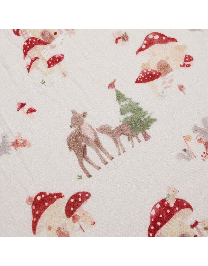 Loulou Lollipop Forest Families Fitted Crib Sheet