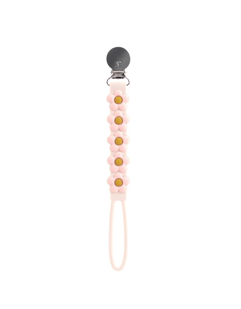 Loulou Lollipop Beadless Pacifier Clip - Daisy Cream