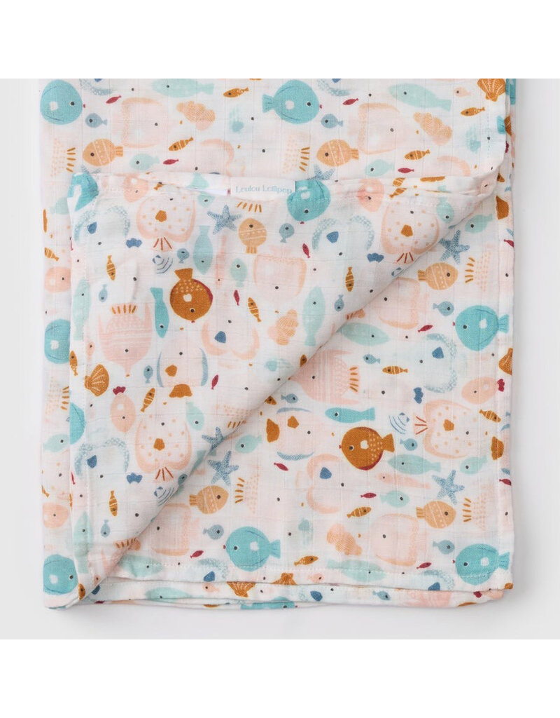 Loulou Lollipop Sun-kissed Shoal Bamboo Swaddle