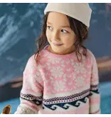 Souris Mini Pink/Navy Patterned Knit Sweater