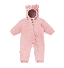 Jan and Jul Dusty Pink Bear Fleece Suit