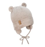 Jan and Jul Knit Bear Winter Hat, Wheat Field