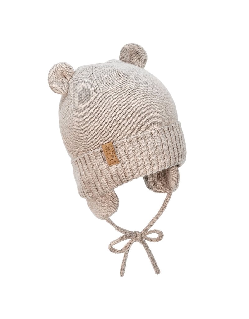 Jan and Jul Knit Bear Winter Hat, Wheat Field