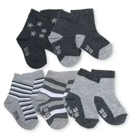 Grey Multi Patterned Socks 5pk