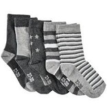 Grey Multi Patterned Socks 5pk