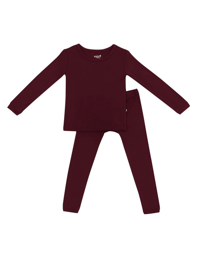 Kyte Baby Burgandy Bamboo PJs