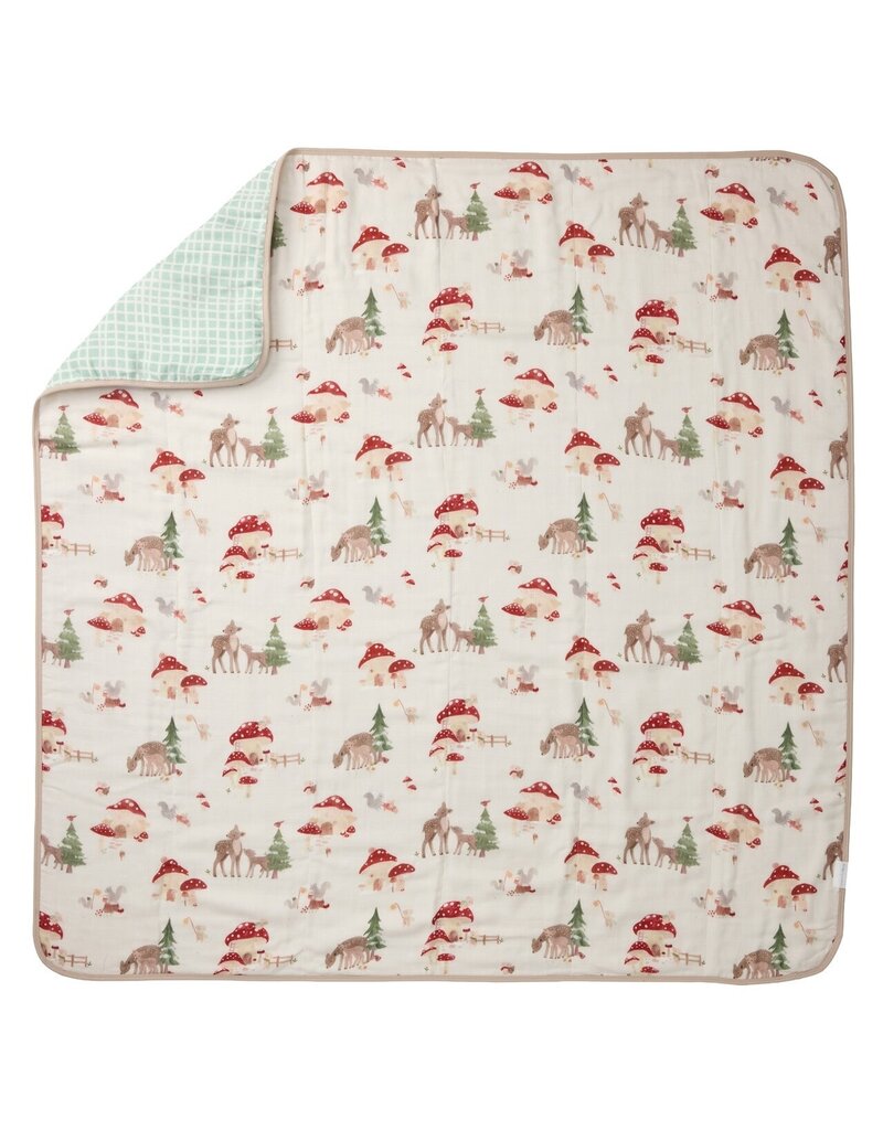 Loulou Lollipop Plush Bamboo Quilt - Forest Families