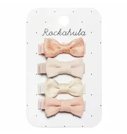 Rockahula Sparkle Linen Mini Bow Clip Set