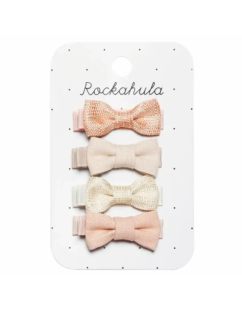Rockahula Sparkle Linen Mini Bow Clip Set