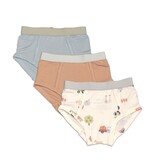 Silkberry Bamboo Boys Briefs (3 pack) Magic Cloud/Toast/Pumpkins Farm Print