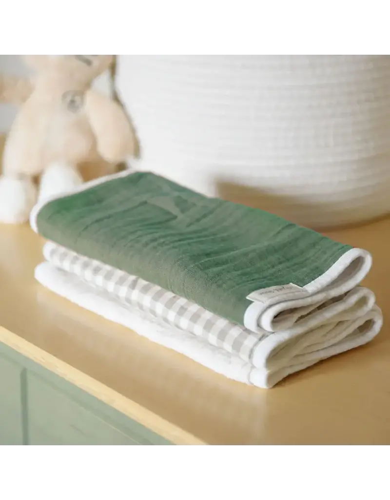 La Petite Ourse Burp Cloths (3-pack) Rustic Set