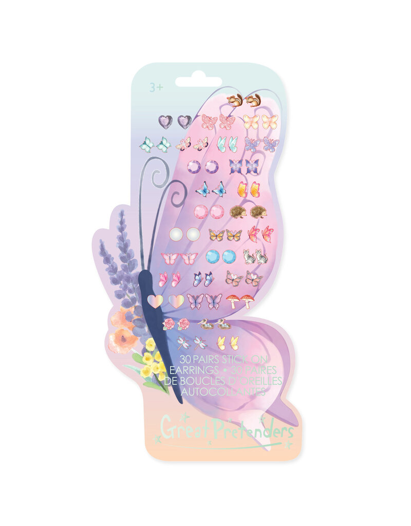 Great Pretenders Butterfly Sticker Earrings, 30 Pairs