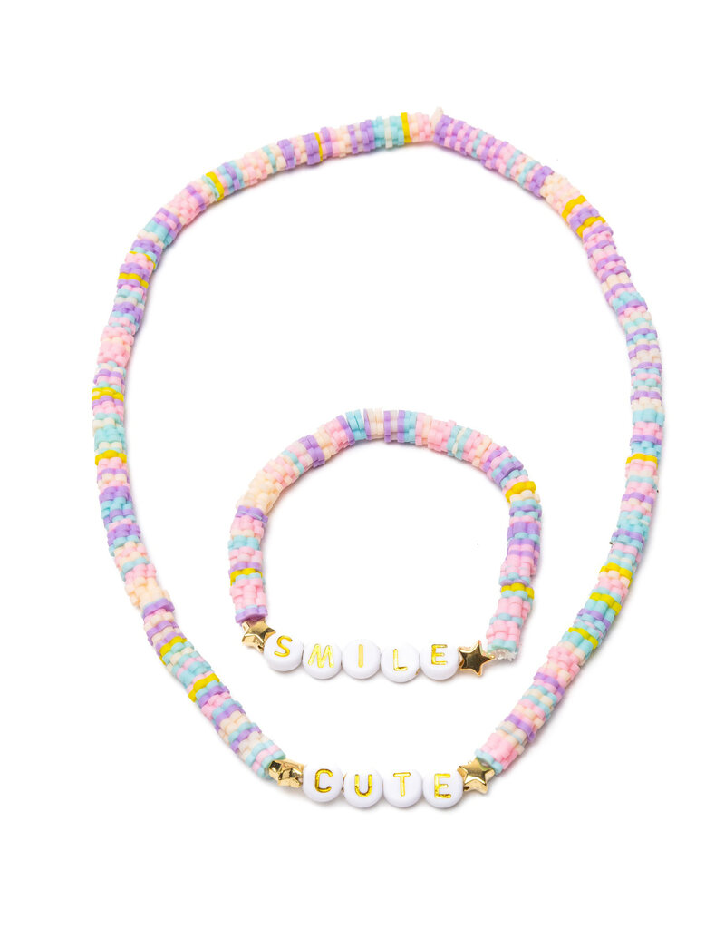 Great Pretenders Cute Smile Necklace & Bracelet Set, 2pc