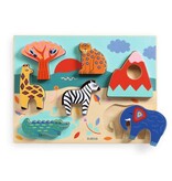 Djeco Wooden Puzzle - Savana Story  12m+