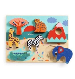Djeco Wooden Puzzle - Savana Story  12m+