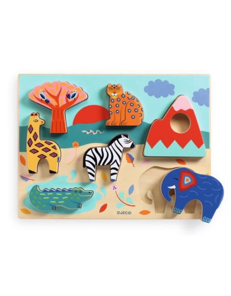 Djeco Wooden Puzzle - Savana Story  12m+