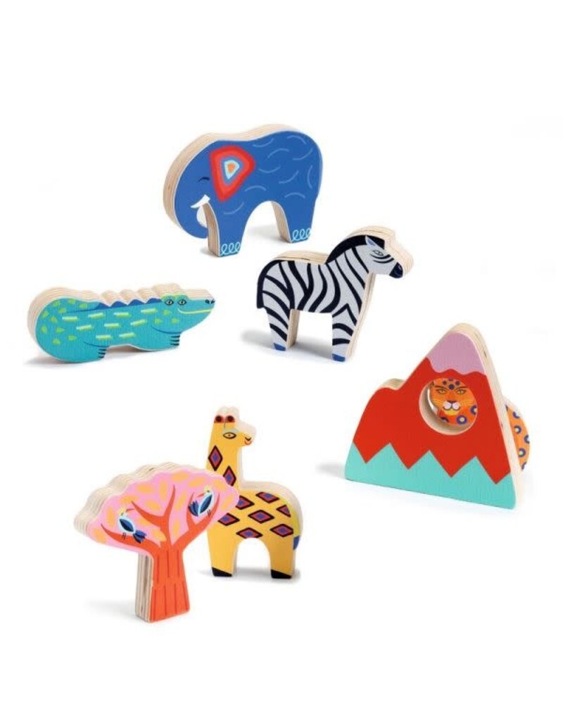 Djeco Wooden Puzzle - Savana Story  12m+