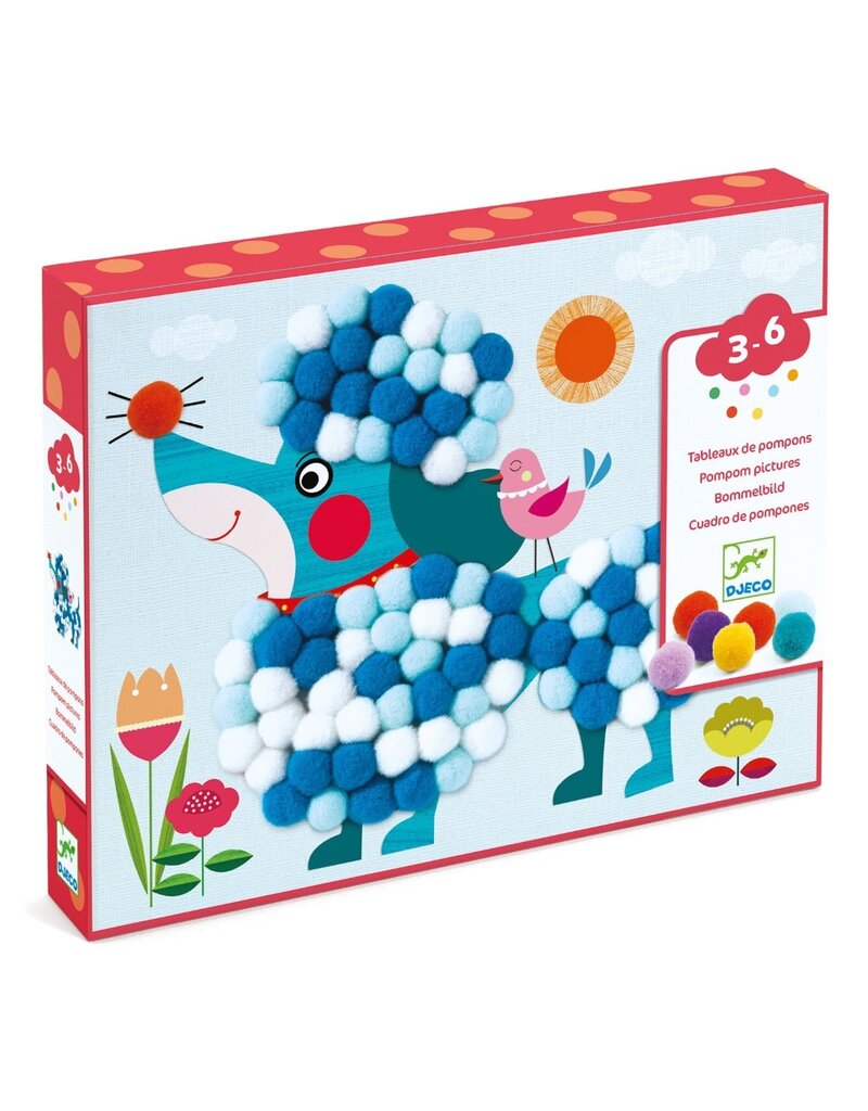 Djeco Pompom Puppies Collage Activity 3-6y