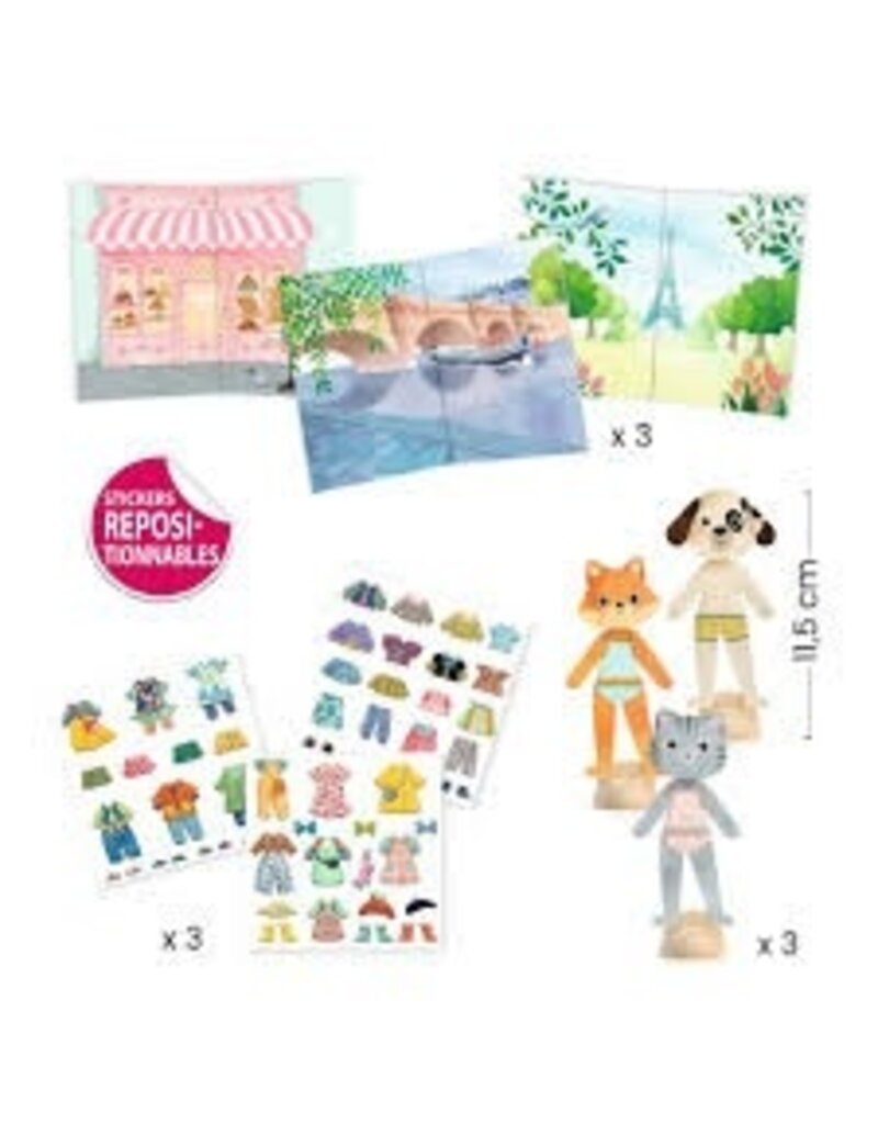 Djeco Bonjour Paris Dressing Dolls 3-6y