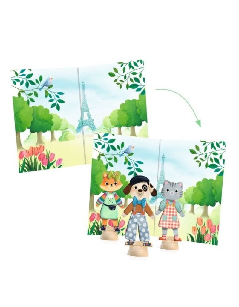 Djeco Bonjour Paris Dressing Dolls 3-6y