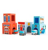 Djeco Topanicar Nesting Blocks + Vehicles 18m+
