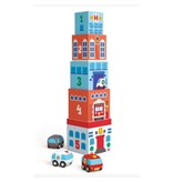 Djeco Topanicar Nesting Blocks + Vehicles 18m+