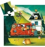 Djeco Silhouette Puzzle - The Fire Truck  16pcs  3Y+
