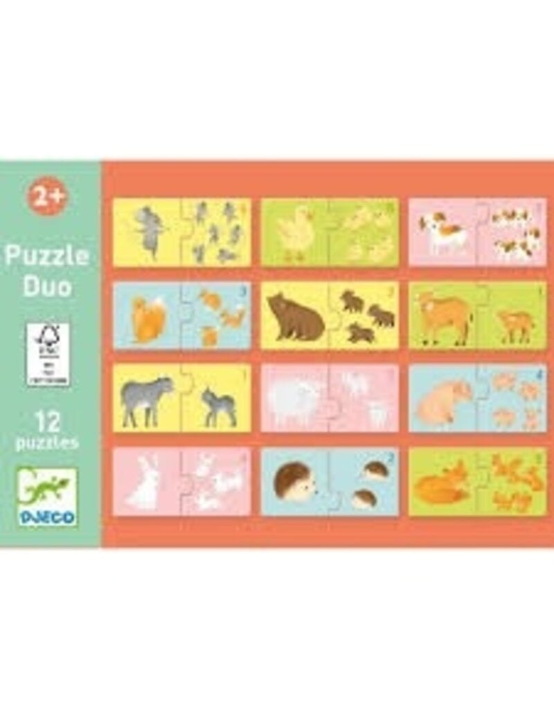 Djeco Puzzle Duo - Baby Animals 2y+