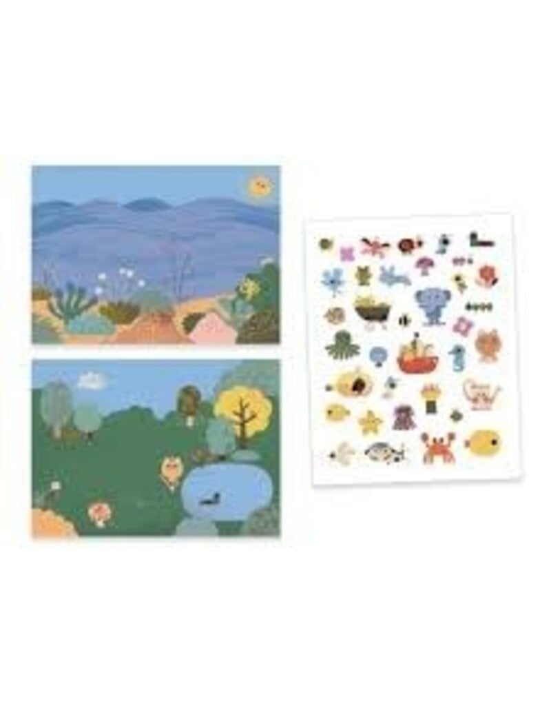 Djeco Summertime Reuseable Sticker Set 3-6y
