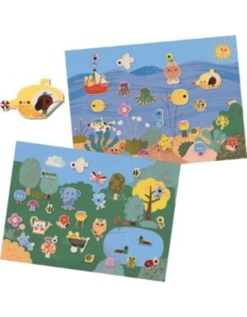 Djeco Summertime Reuseable Sticker Set 3-6y