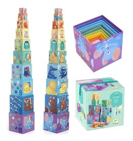Djeco Rainbow Counting Nesting Blocks 12m+