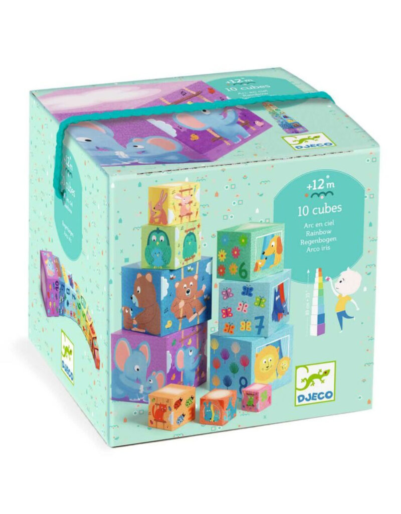 Djeco Rainbow Counting Nesting Blocks 12m+