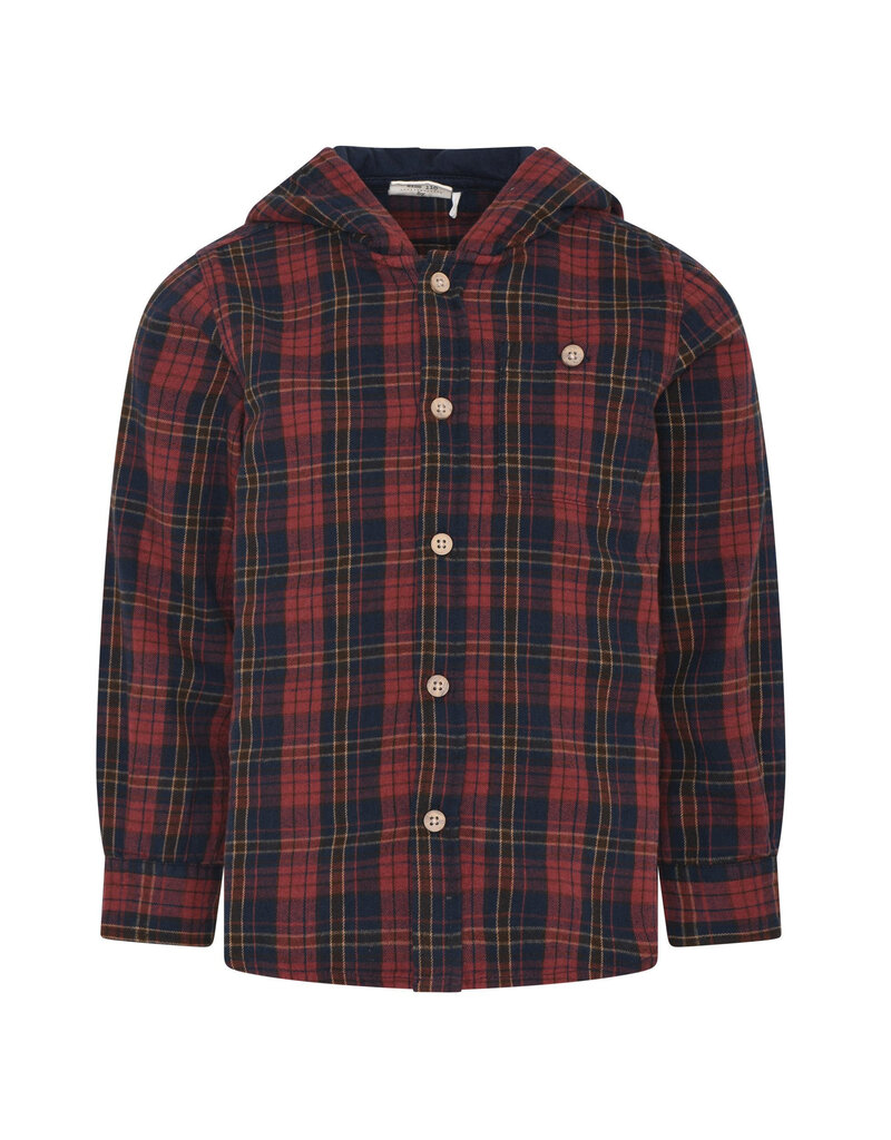 Check Hooded LS Shirt