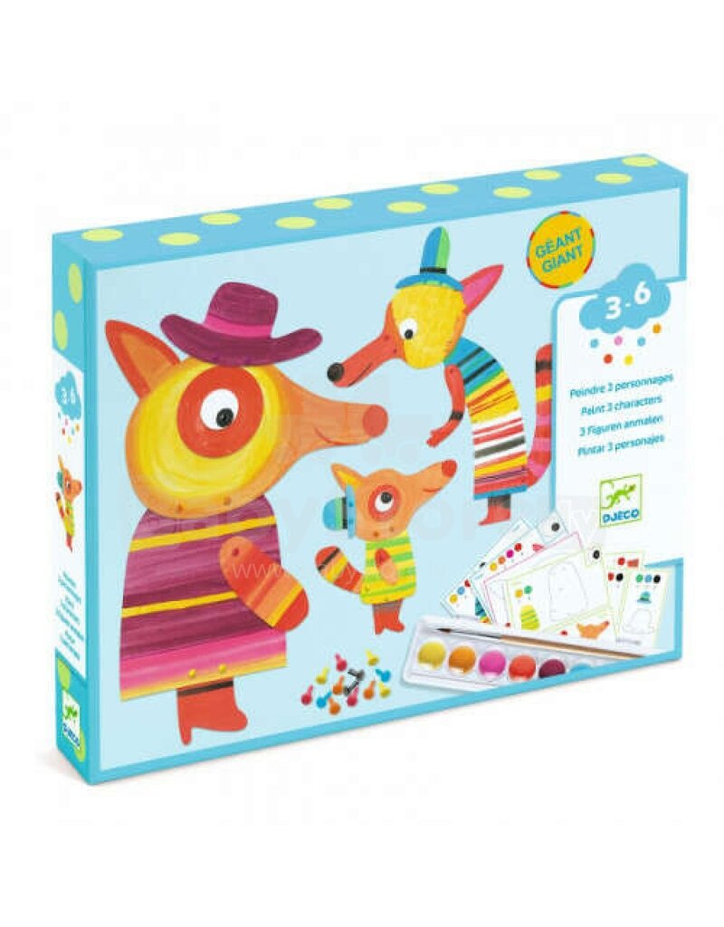Djeco The Fox Family Painting Kit 3-6y