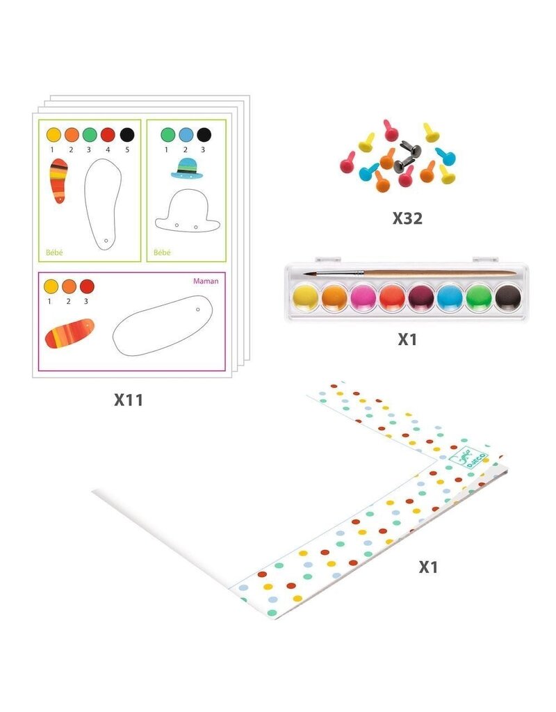 Djeco The Fox Family Painting Kit 3-6y