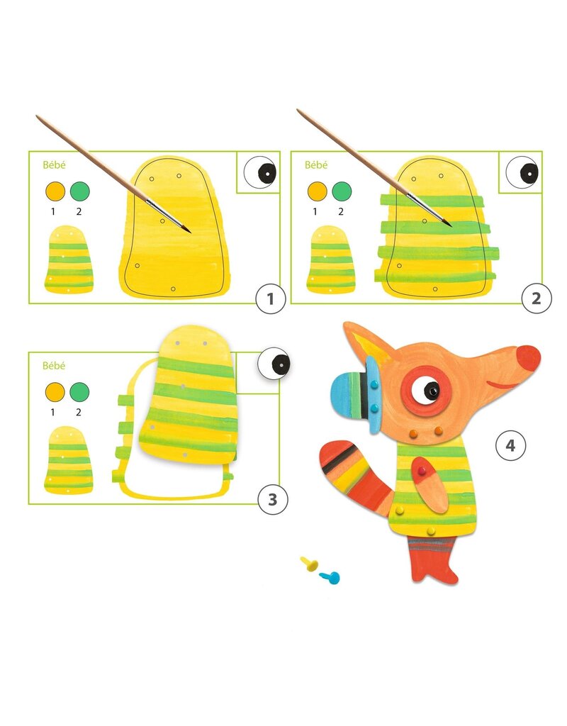 Djeco The Fox Family Painting Kit 3-6y