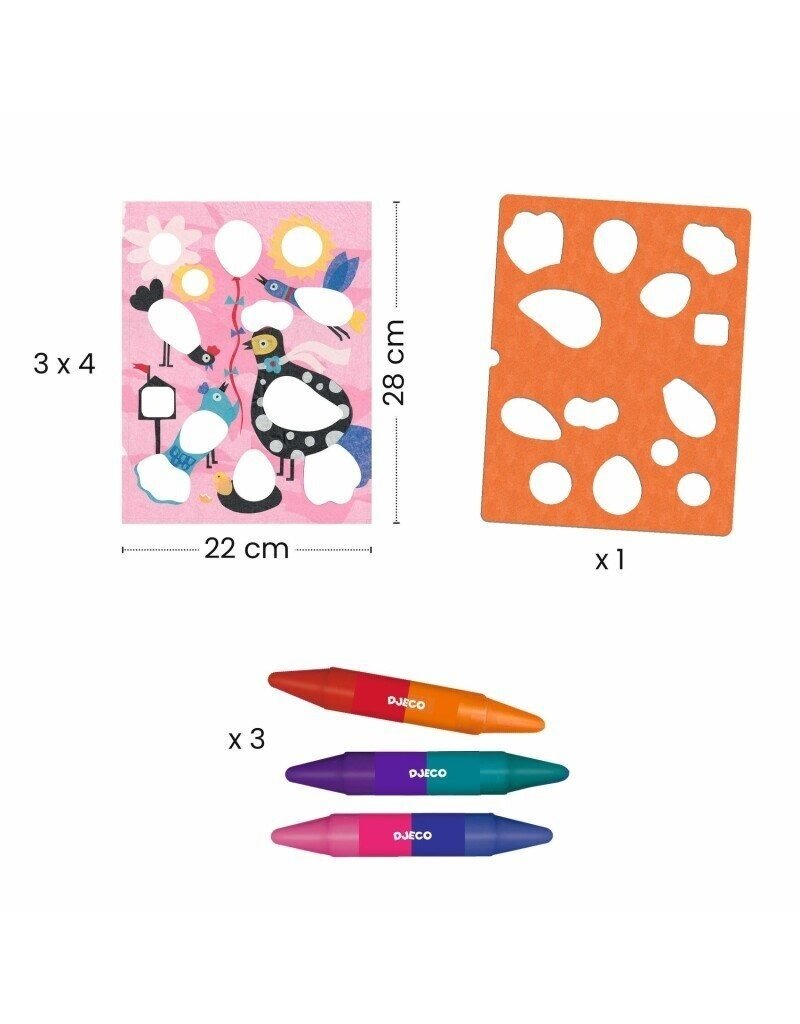 Djeco Birdie & Co Colouring Set 18m+