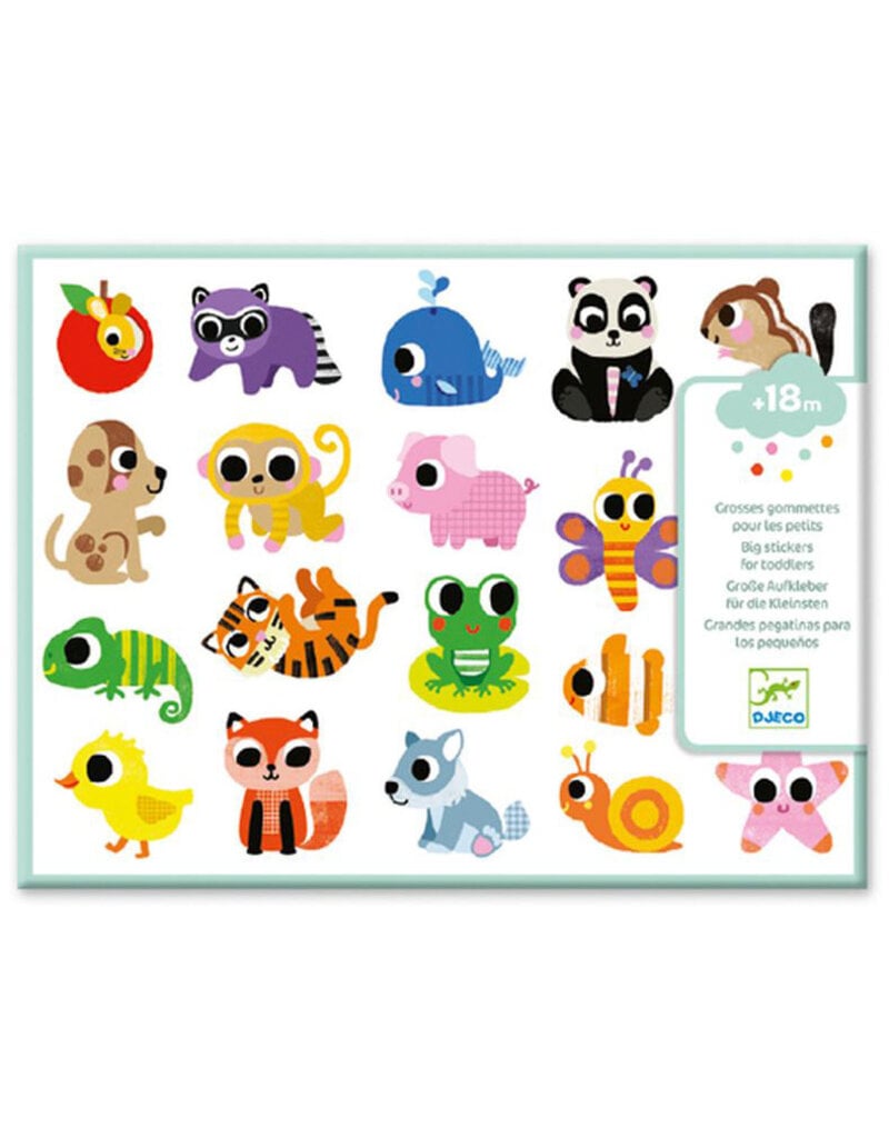Djeco Stickers - Baby Animals 18m+