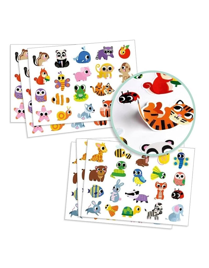 Djeco Stickers - Baby Animals 18m+
