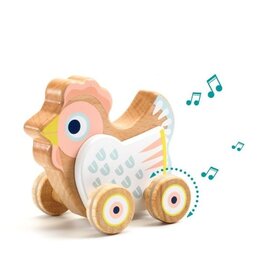 Djeco Babysing - Singing Push Hen, 10m+