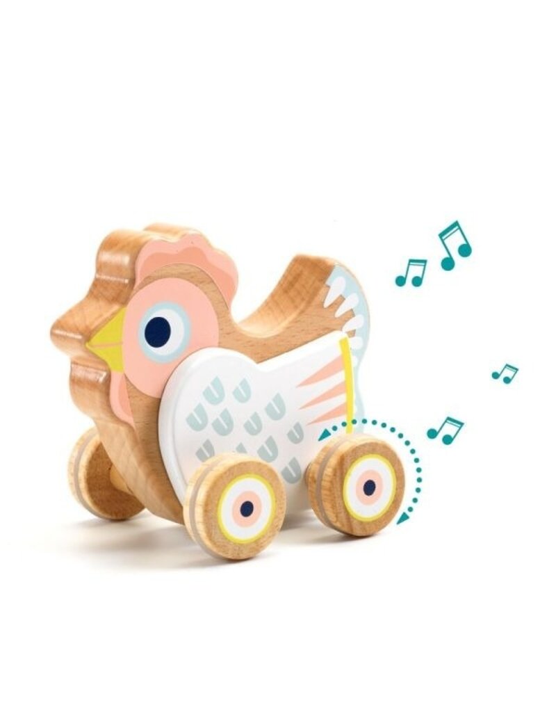 Djeco Babysing - Singing Push Hen, 10m+