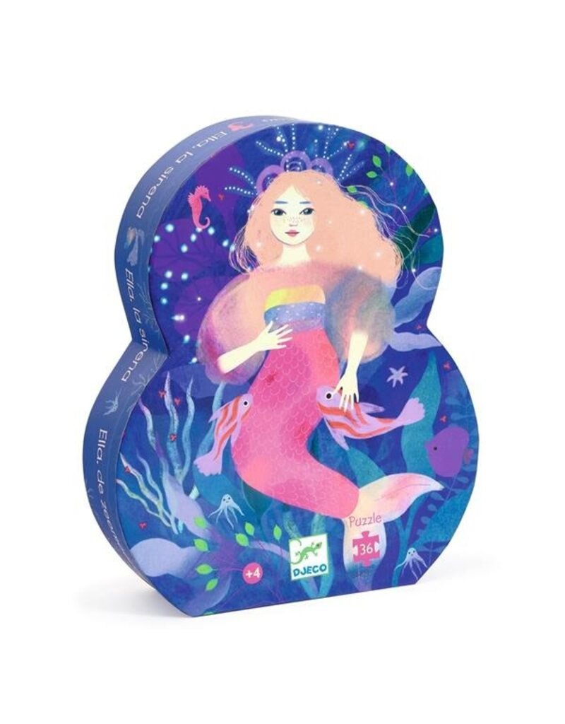 Djeco Silhouette Puzzle - Ella, The Mermaid  4y+