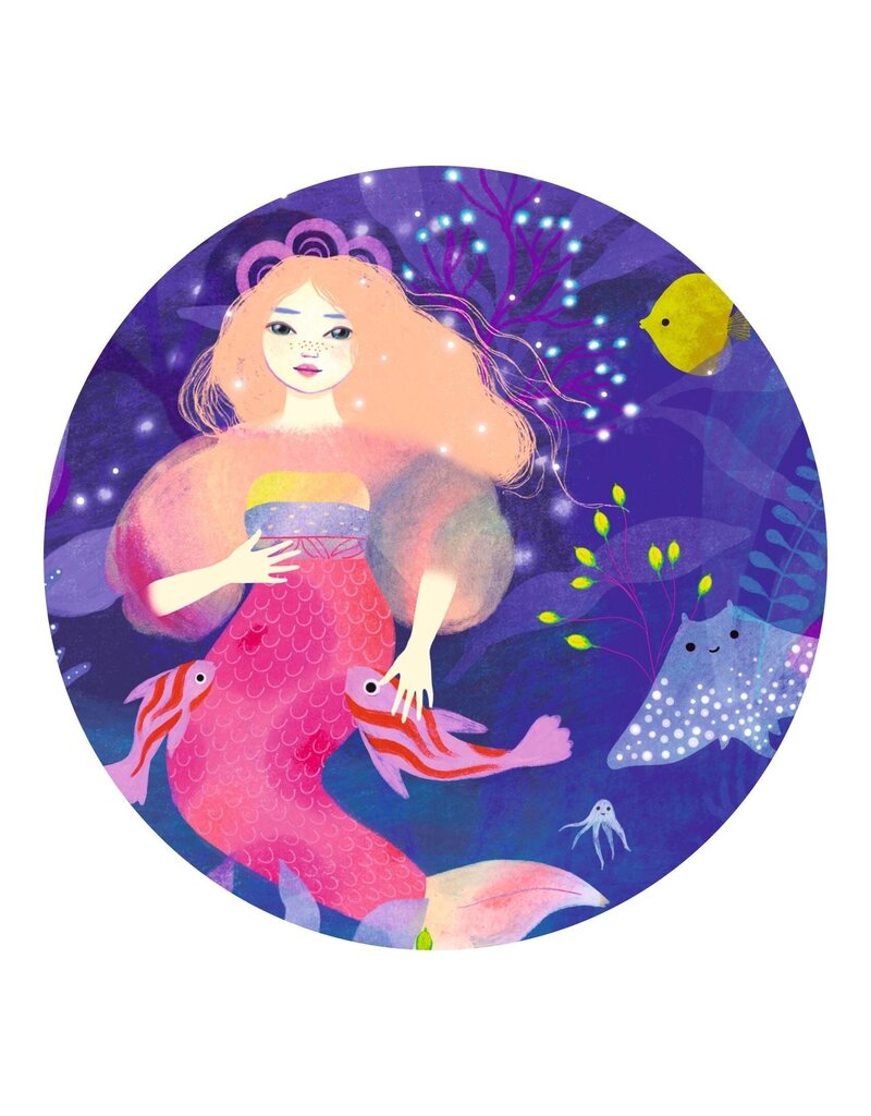 Djeco Silhouette Puzzle - Ella, The Mermaid  4y+