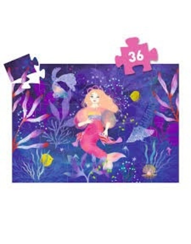 Djeco Silhouette Puzzle - Ella, The Mermaid  4y+