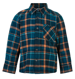 Aqua/Orange Toddler Paid Button Shirt